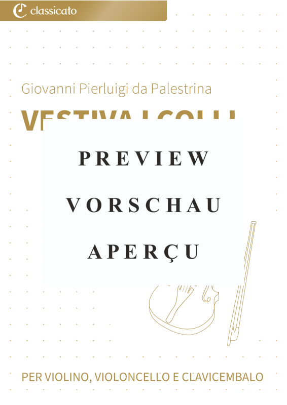 Product gallery: Page 2 of 11 Vestiva i colli - I Colli Vestiti di Verde - Madrigale pastorale in tre voci, , Violin, violoncello and harpsichord