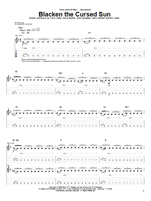 Produktgalerie: Seite 1 von 1 Blacken The Cursed Sun, Lamb Of God, Gitarre