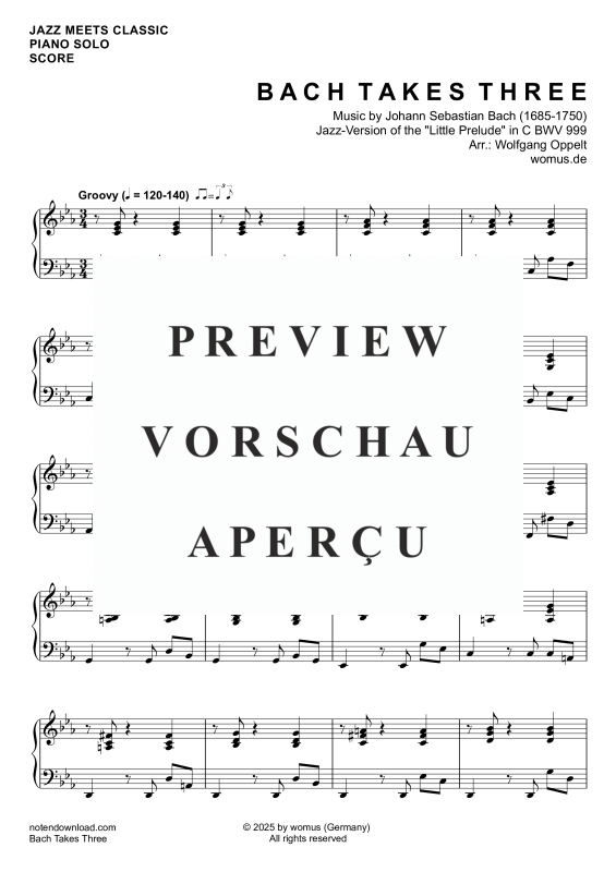 Product gallery: Page 6 of 6 Bach Takes Three, , Piano Solo