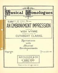 cover: An Embankment Impression, Cuthbert Clarke, Gesang, Klavier