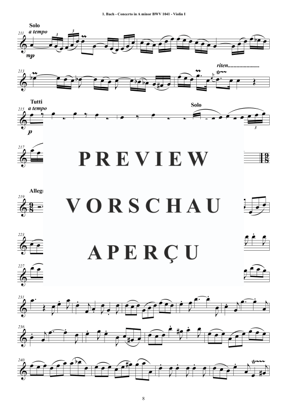 Produktgalerie: Seite 9 von 11 Seven Bach's String Quartet Concertos - Complete Parts, , Streicherquartett (nur Einzelstimmen