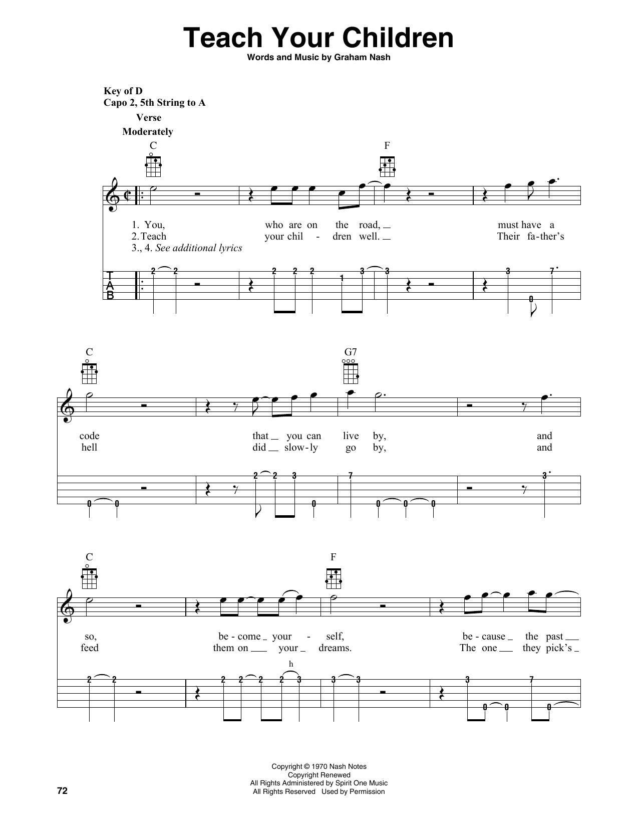 Produktgalerie: Seite 1 von 1 Teach Your Children (arr. Fred Sokolow), Crosby, Stills, Nash & Young, Banjo