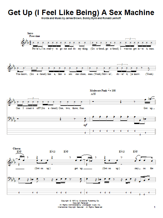 Produktgalerie: Seite 1 von 1 Get Up (I Feel Like Being) A Sex Machine, James Brown, E-Bass