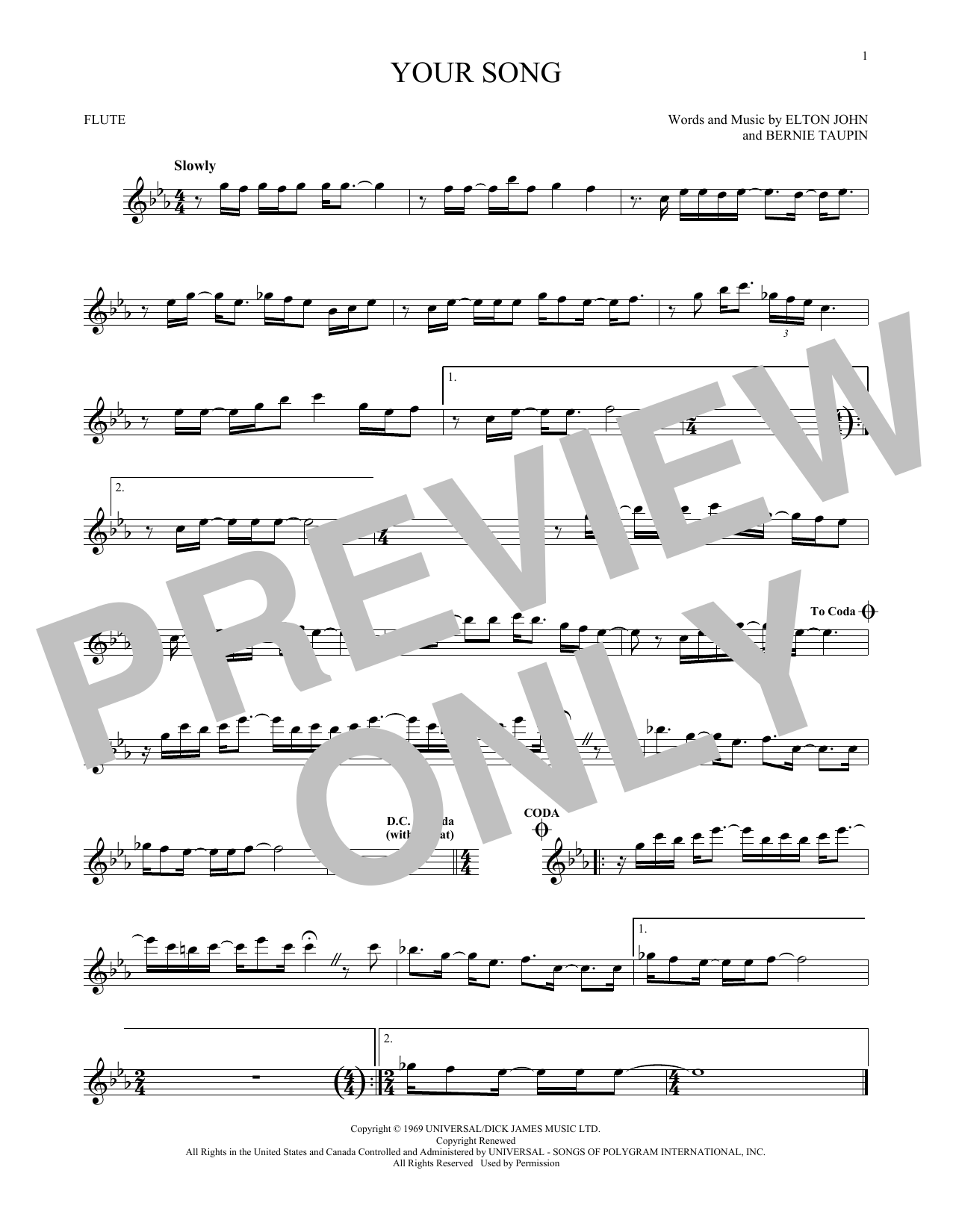 Product gallery: Page 1 of 1 Your Song, Elton John
