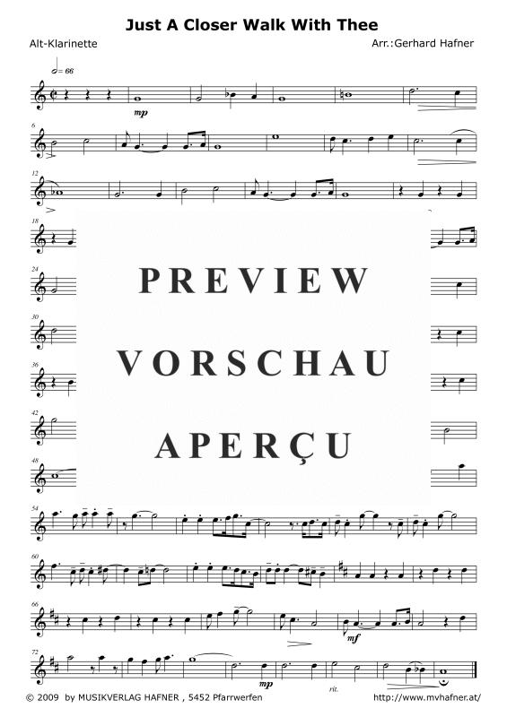 Product gallery: Page 8 of 9 Just A Closer Walk With Thee, , (Clarinet Quintet)