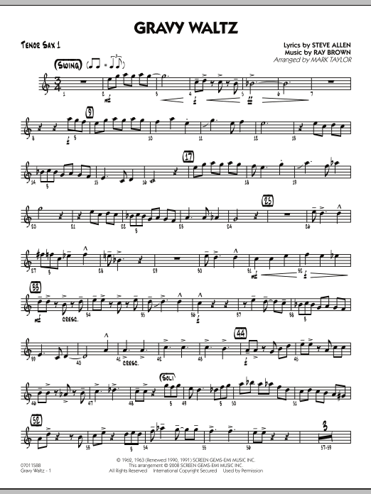 Produktgalerie: Seite 1 von 1 Gravy Waltz - Tenor Sax 1, 