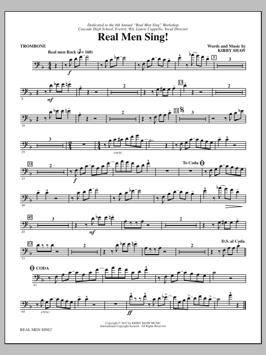 Produktbild zu: Real Men Sing! - Trombone