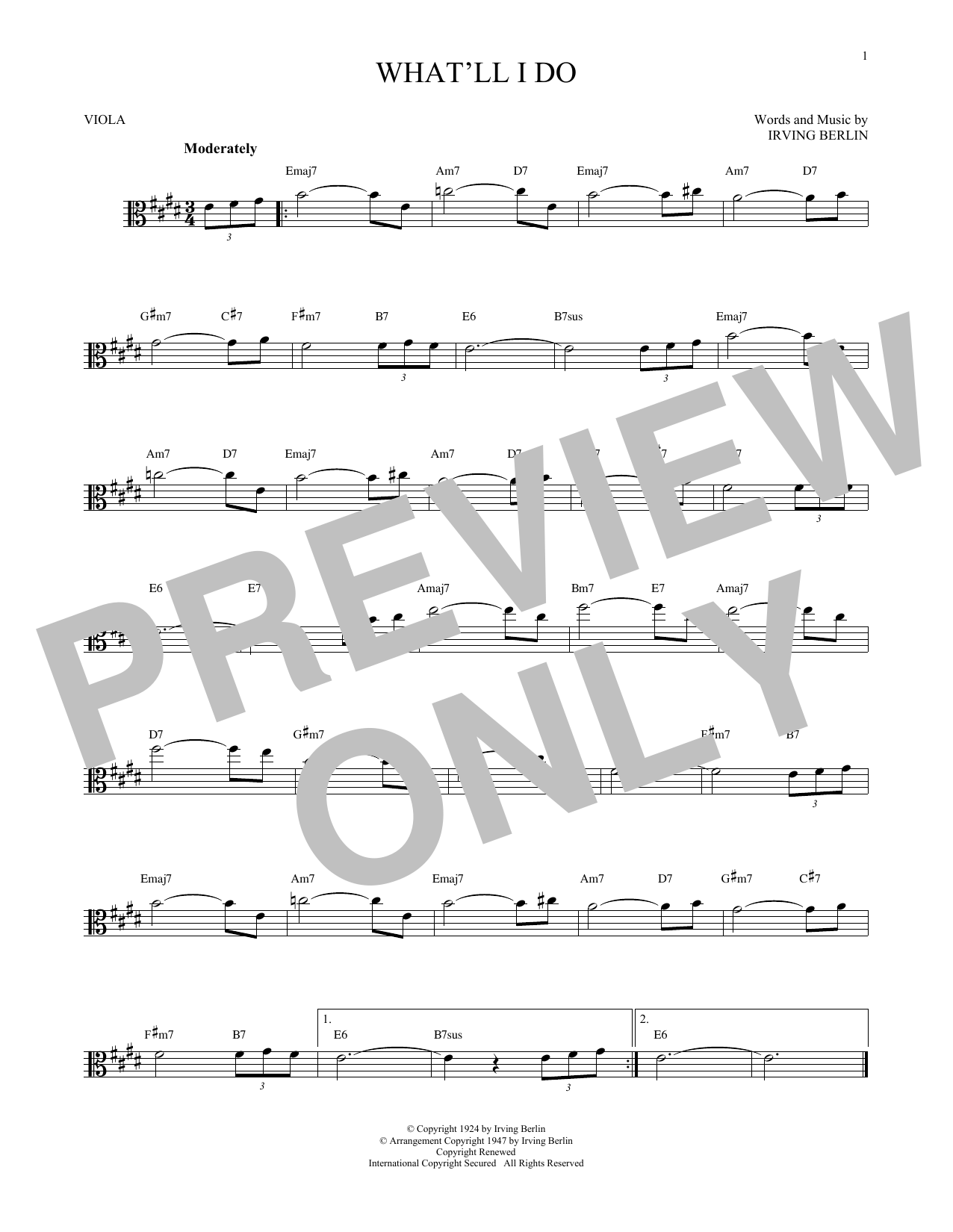 Product gallery: Page 1 of 1 What'll I Do?, Irving Berlin