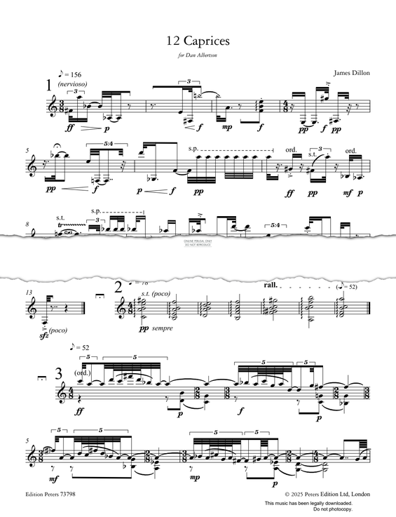 Produktgalerie: Seite 1 von 1 12 Caprices, James Dillon, Gitarre