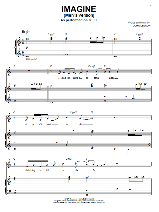Produktgalerie: Seite 1 von 1 Imagine, Glee Cast, Gesang, Klavier