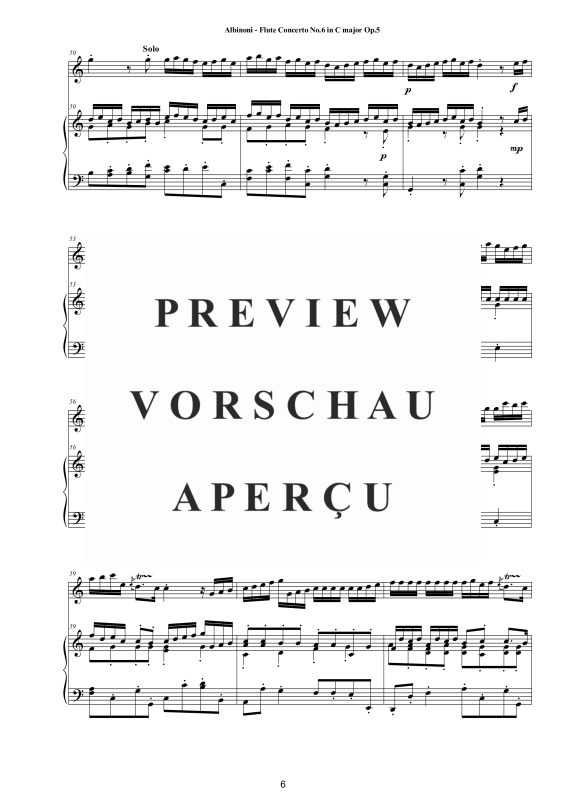 Product gallery: Page 7 of 11 Flute Concerto No.6 in C-Dur Op.5, , Flute and Piano/Harpsichord