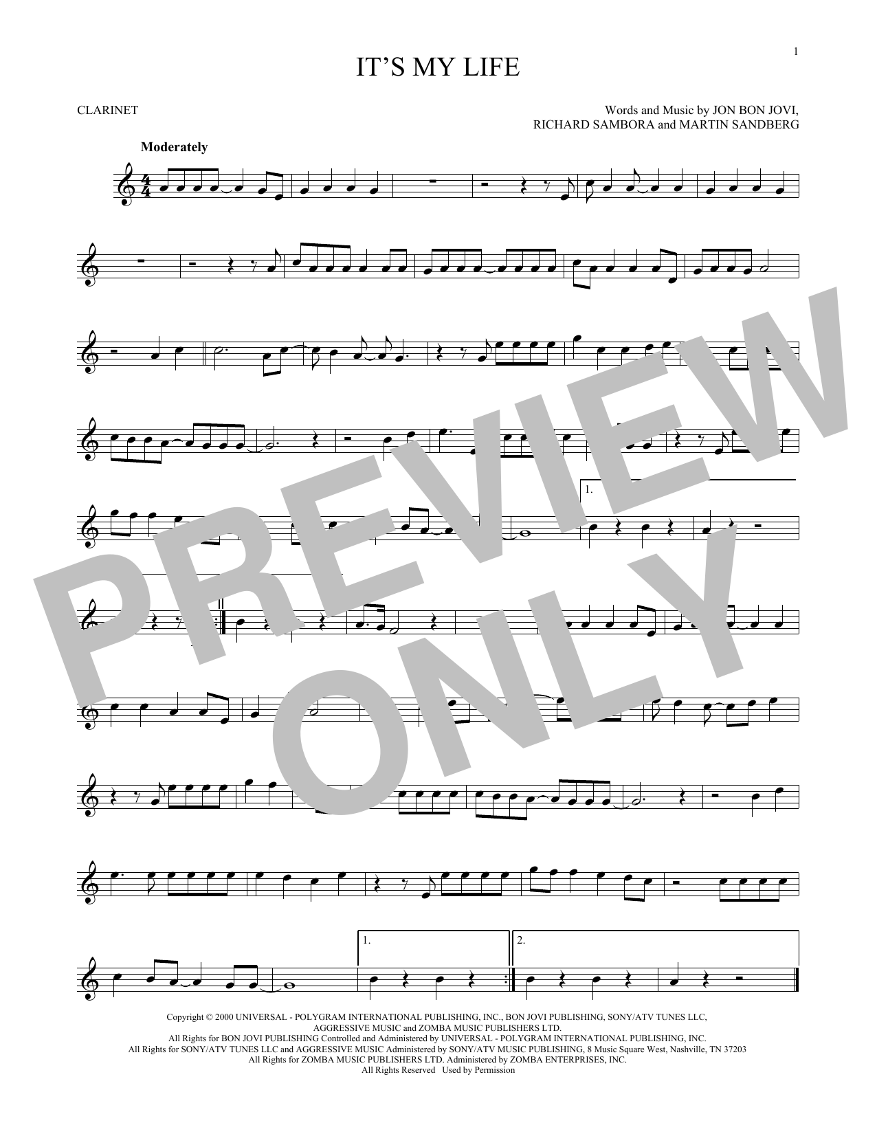 Product gallery: Page 1 of 1 It's My Life, Bon Jovi