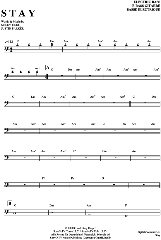 gallery: Stay (feat. Mikky Ekko) , Rihanna, Bass Guitar