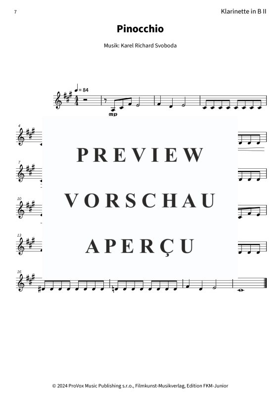 gallery: Pinocchio, , (Holzbläser Quartett Flöte, 2x Klarinette in B + Fagott)
