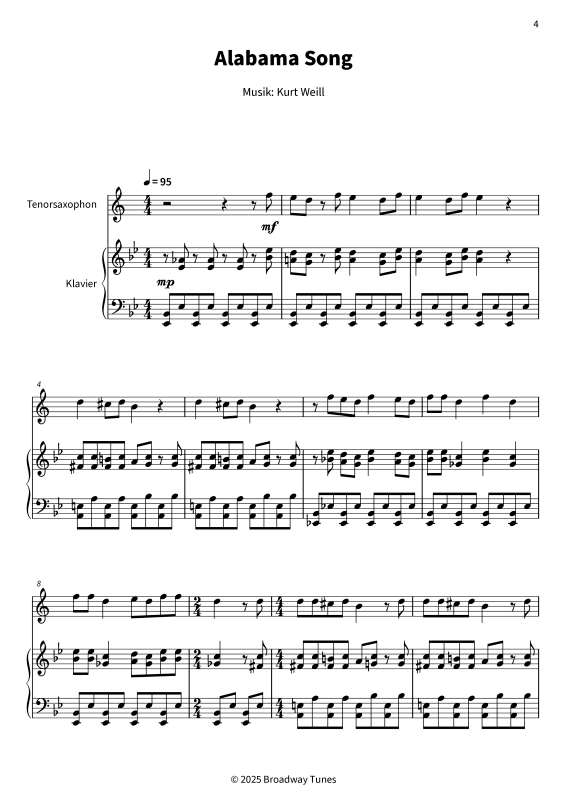 gallery: Alabama Song, , (Tenor Saxophon und Klavier)
