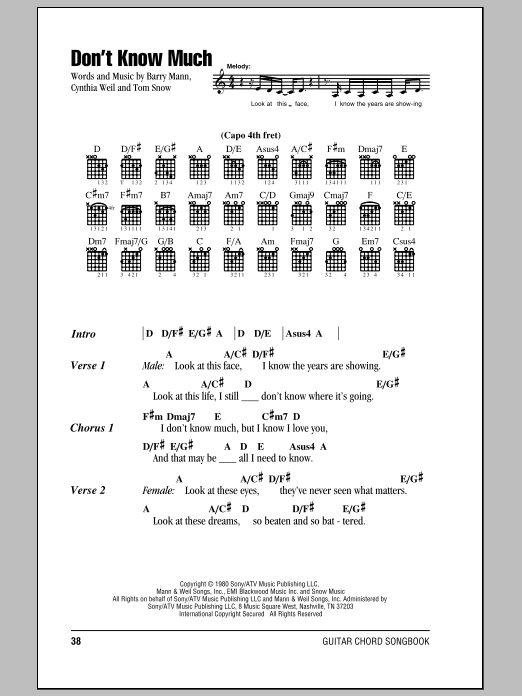 Produktgalerie: Seite 1 von 1 Don't Know Much, Linda Ronstadt and Aaron Neville, Gitarre