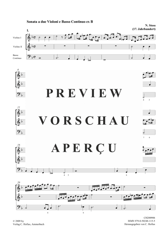 gallery: Sonata für 2 Violinen und b.c., , (Zwei Violinen und Basso Continuo)