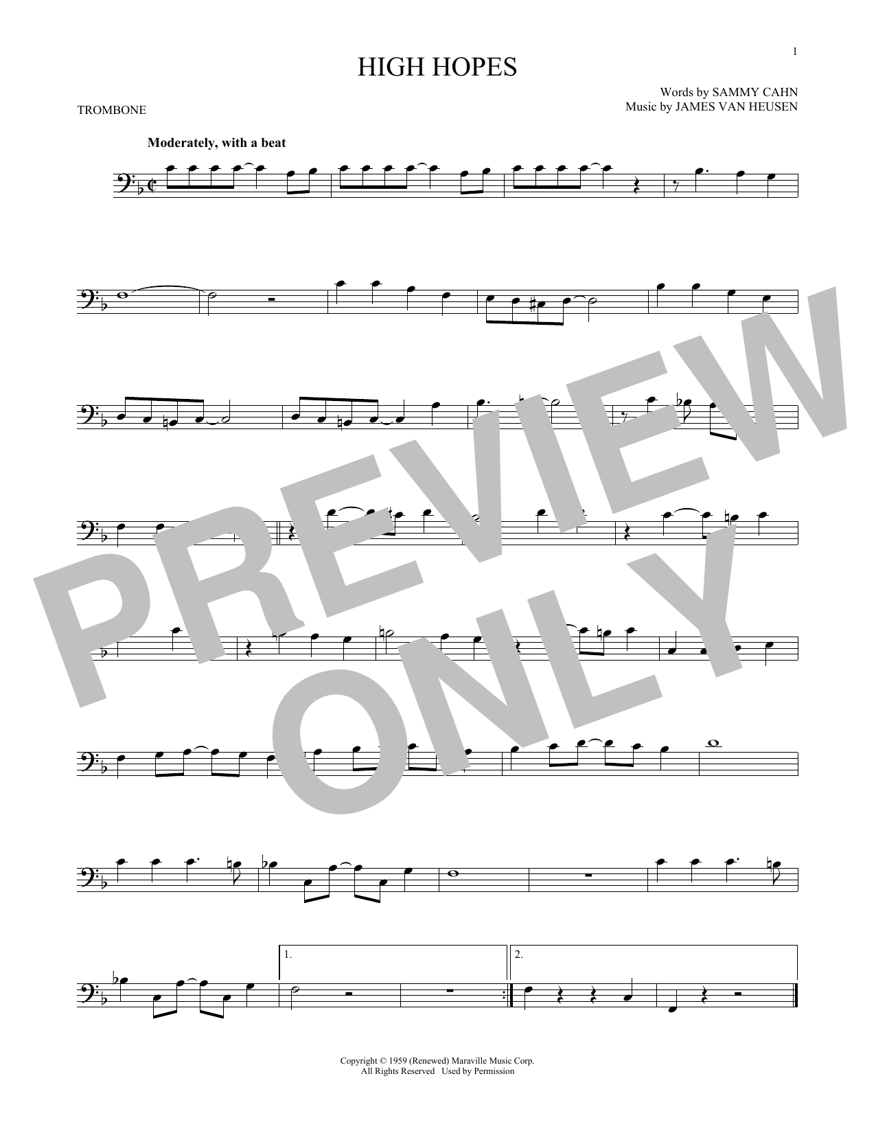 Product gallery: Page 1 of 1 High Hopes, Sammy Cahn