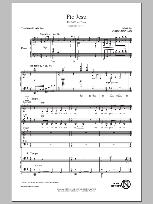 Produktgalerie: Seite 1 von 1 Pie Jesu, John Conahan, Chor