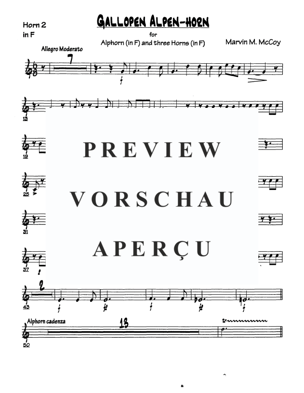 Produktgalerie: Seite 11 von 11 Gallopen, , Alphorn in F und Klavier oder Horn Trio