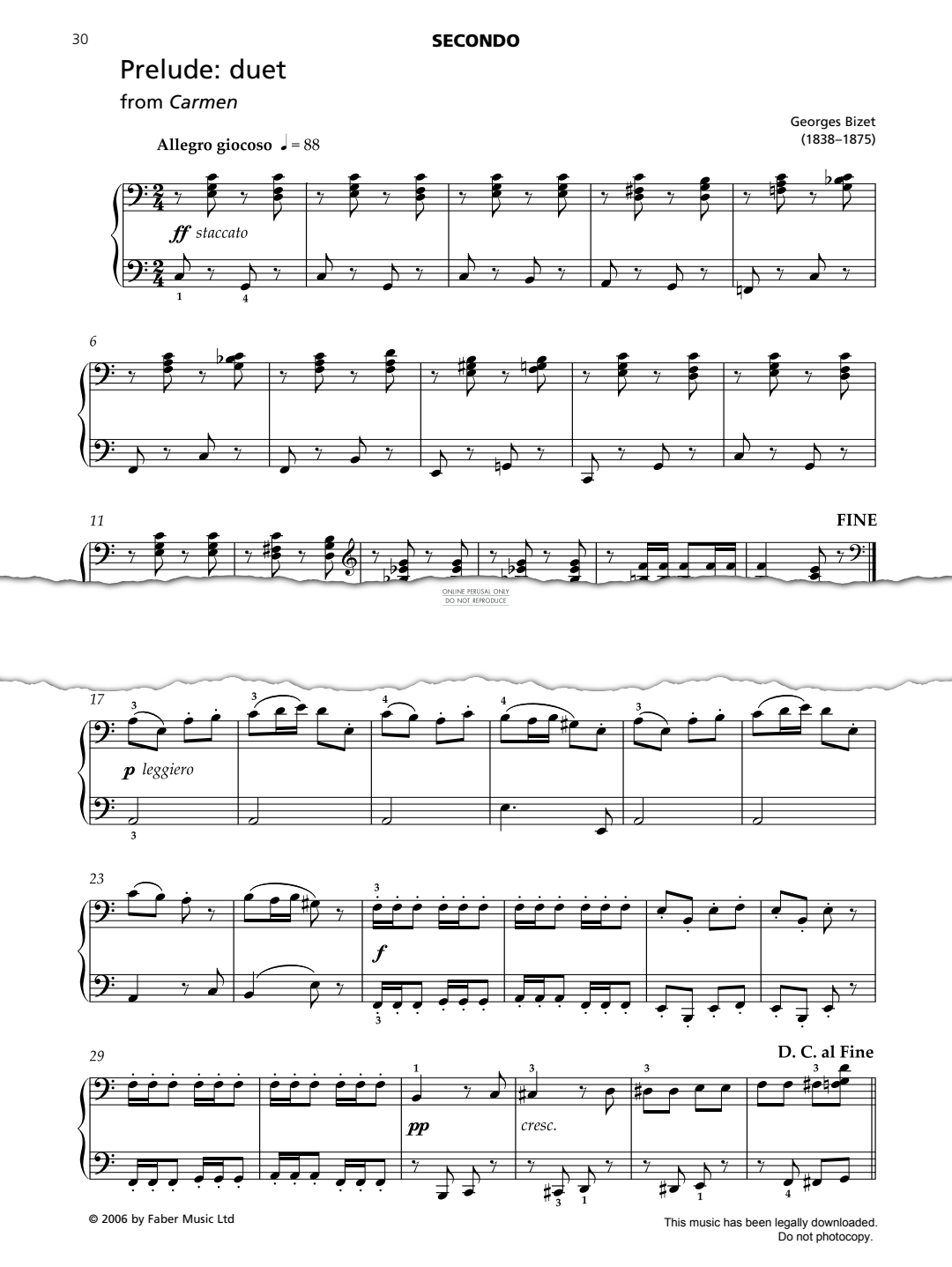 Product gallery: Page 1 of 1 Prelude: Duet (from 'Carmen'), Georges Bizet
