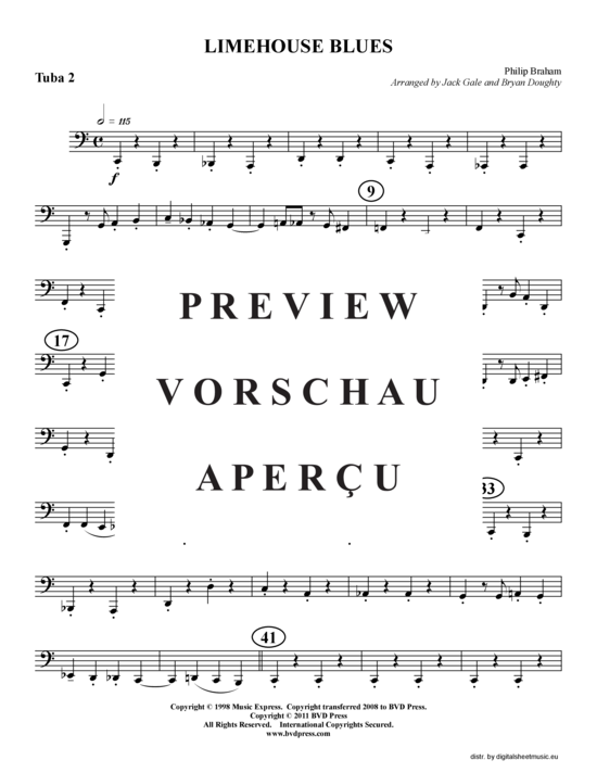 Produktgalerie: Seite 15 von 16 Limehouse Blues , , (Tuba Quartett: 2x Bariton, 2xTuba)