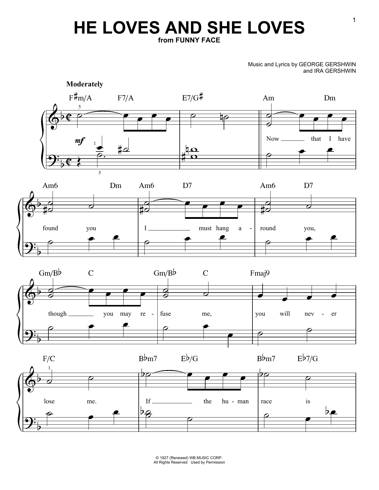 Produktgalerie: Seite 1 von 1 He Loves And She Loves, George Gershwin, Klavier
