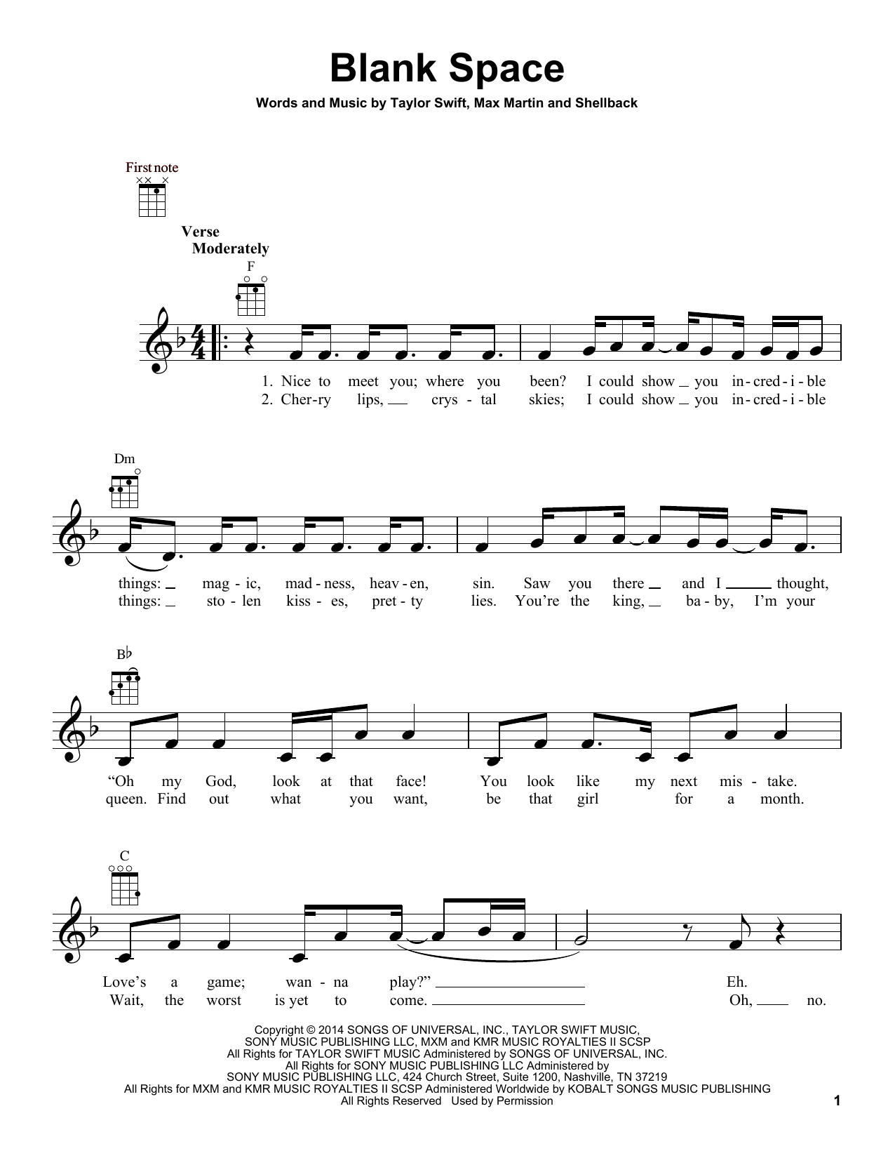Product gallery: Page 1 of 1 Blank Space, Taylor Swift