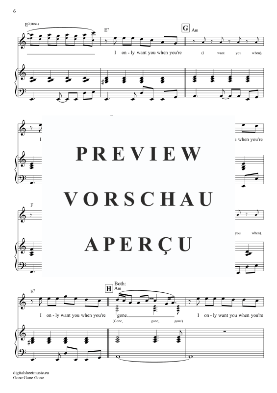 Produktgalerie: Seite 7 von 11 Gone Gone Gone, Guetta, David Swims, Teddy Tones And I, Gesang mit Klavierbegleitung