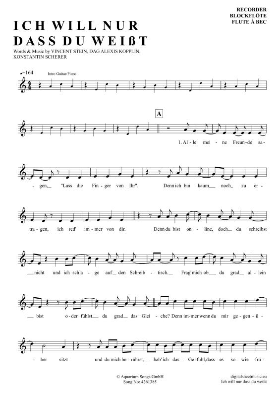 Ich will nur dass du weißt 