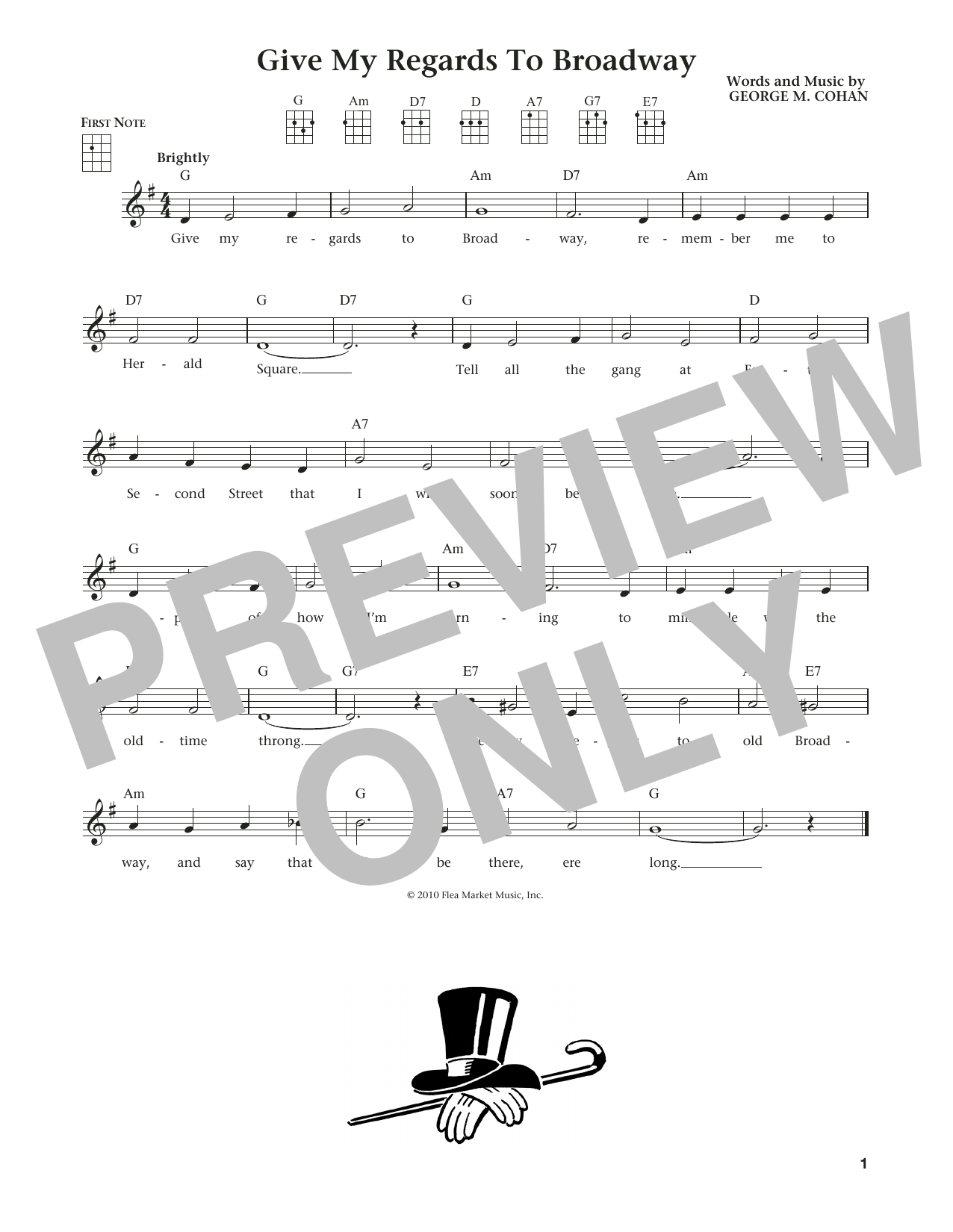 Product gallery: Page 1 of 1 Give My Regards To Broadway (from The Daily Ukulele) (arr. Liz and Jim Beloff), George M. Cohan