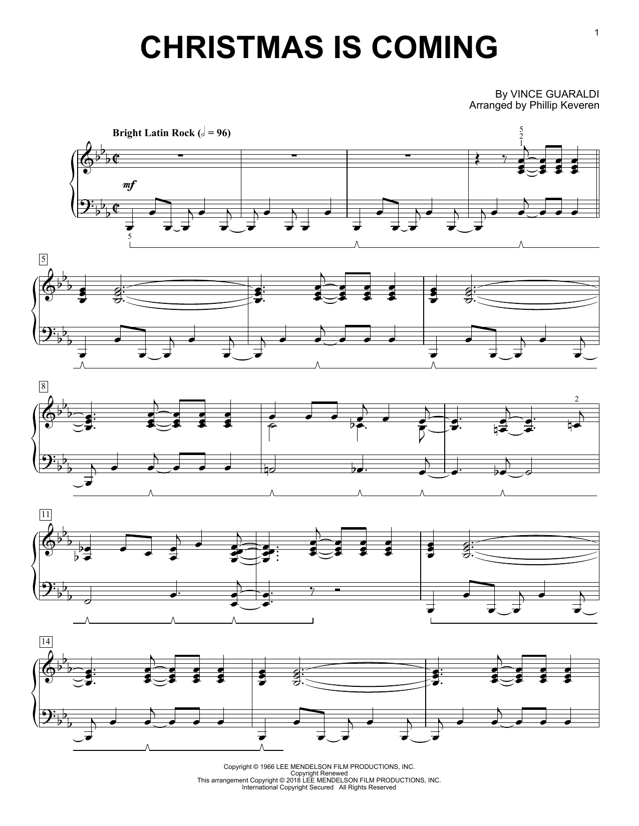 Product picture to: Christmas Is Coming (arr. Phillip Keveren)