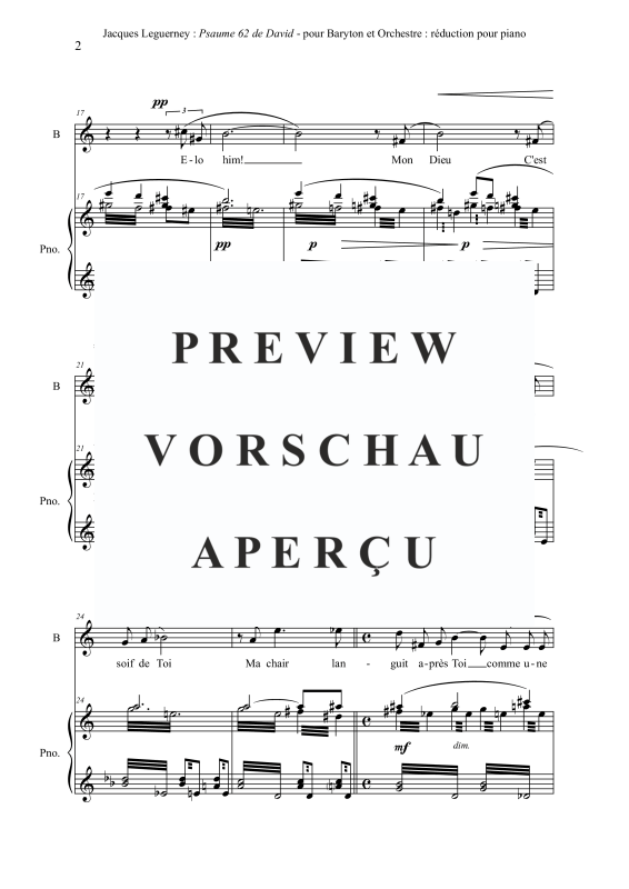 Produktgalerie: Seite 7 von 11 Psaume 62 - Klavier Reduktion, Souzay, Gérard, Bariton und Klavier
