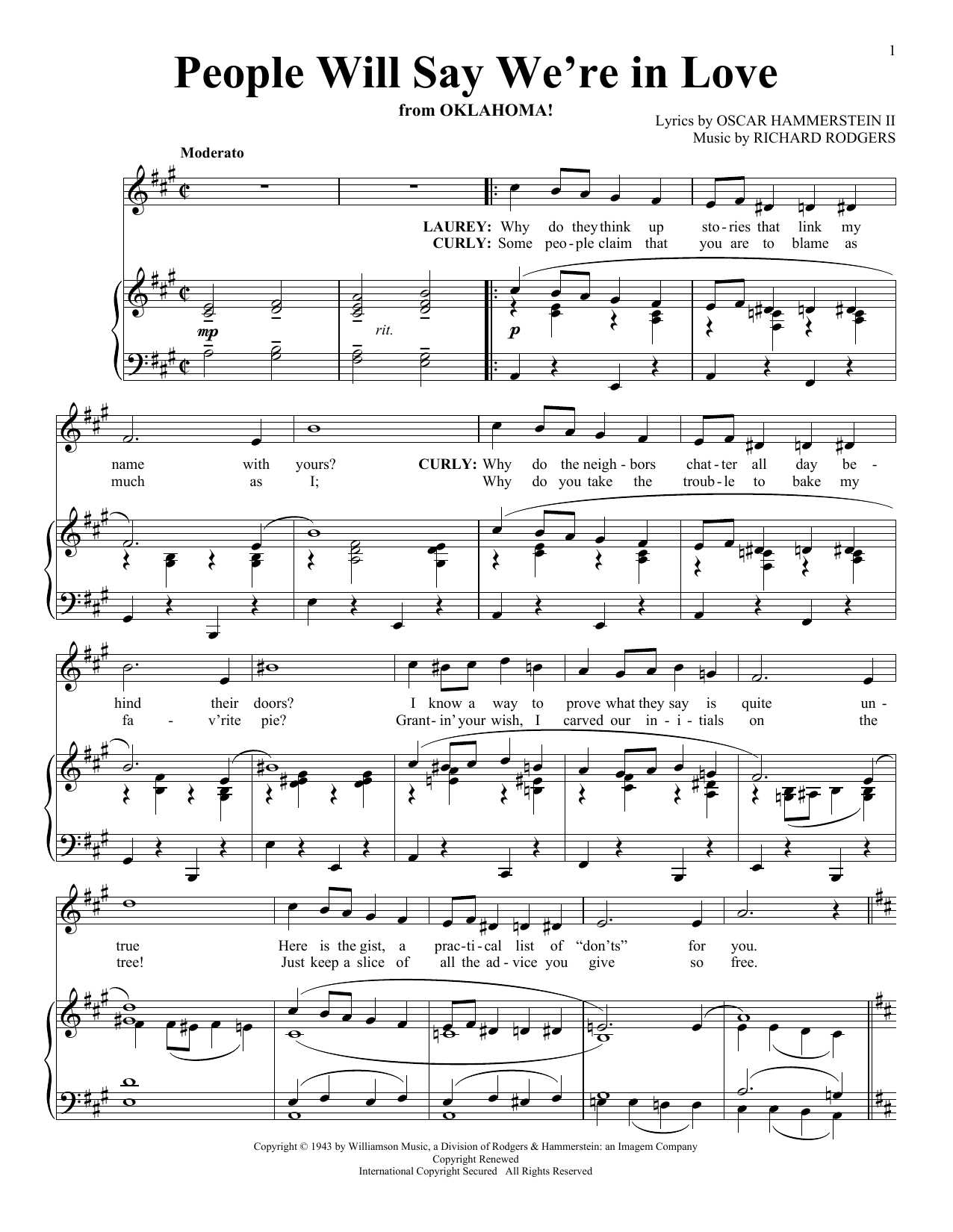Produktbild zu: People Will Say We're In Love (from Oklahoma!)