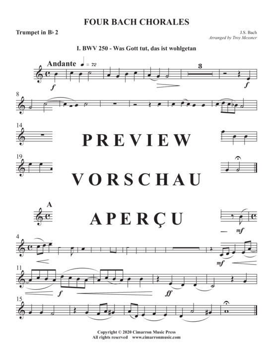 gallery: Four Bach Chorales , , (BlechbläserQuintett)