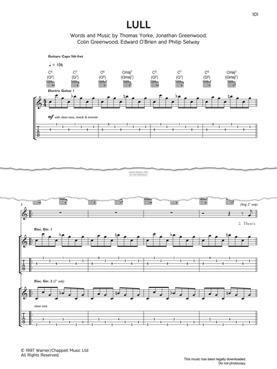 Produktgalerie: Seite 1 von 1 Lull, Radiohead, Gesang, Gitarre