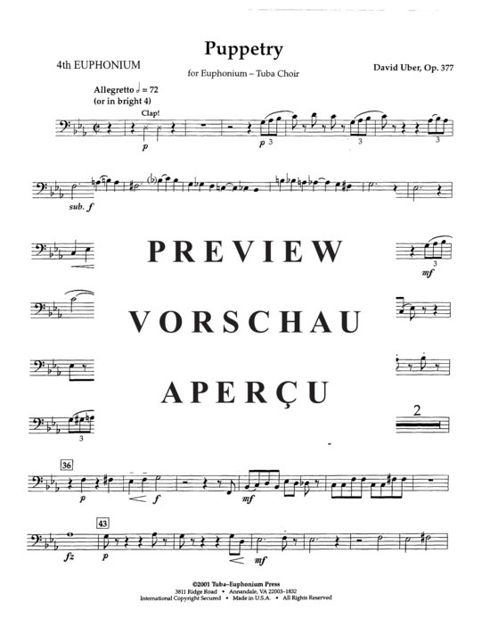 Produktgalerie: Seite 21 von 21 Puppetry , , (Tuba Ensemble EEEETT)