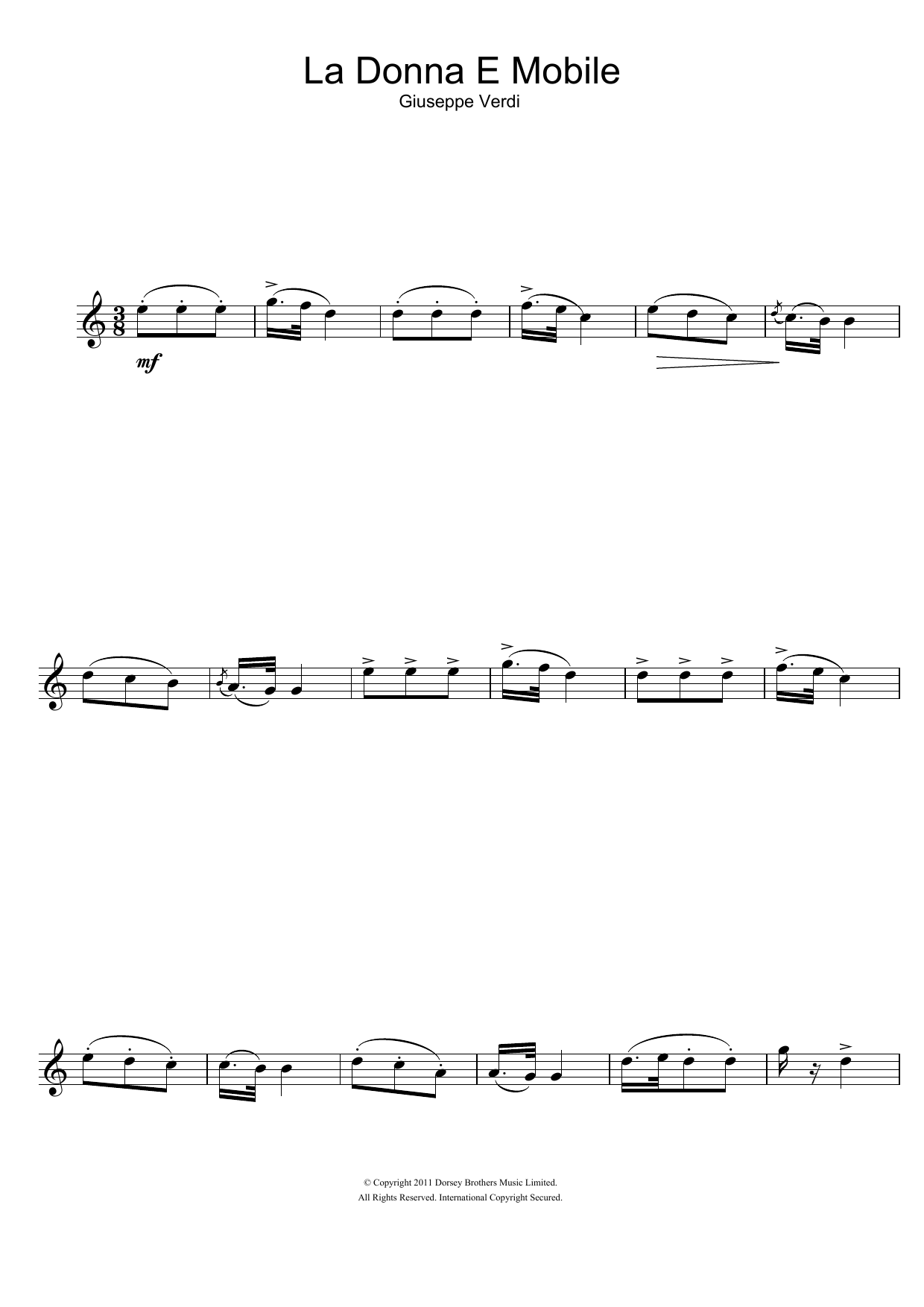 Product gallery: Page 1 of 1 La Donna E Mobile, Giuseppe Verdi