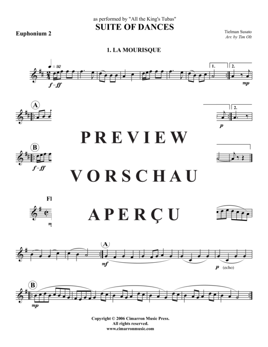 Product gallery: Page 18 of 21 Suite of Dances - 5 Sätze , , (Tuba Quartet: 2x Baritone, 2xTuba)