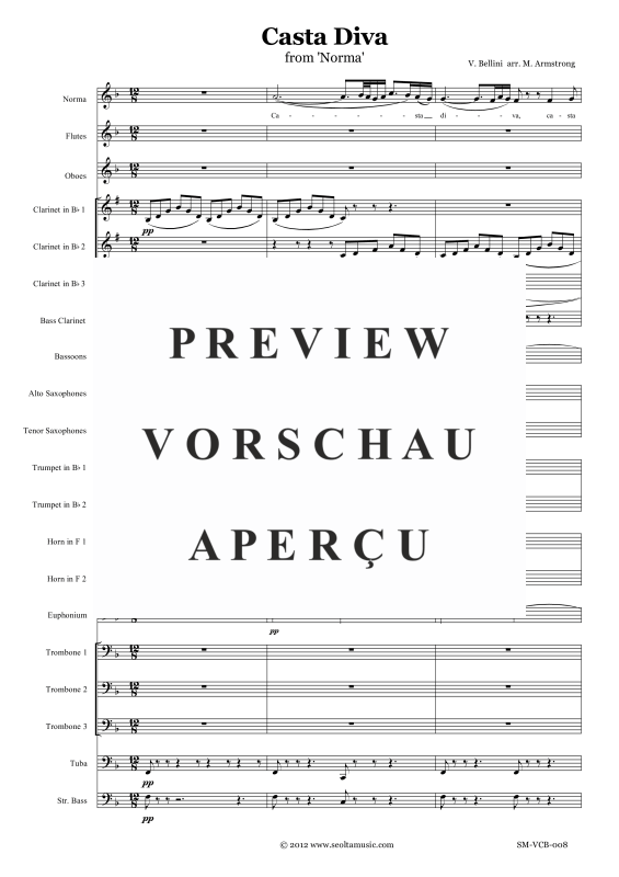 Produktgalerie: Seite 4 von 11 Casta Diva (aus Norma), , Sopran Solo und Blasorchester