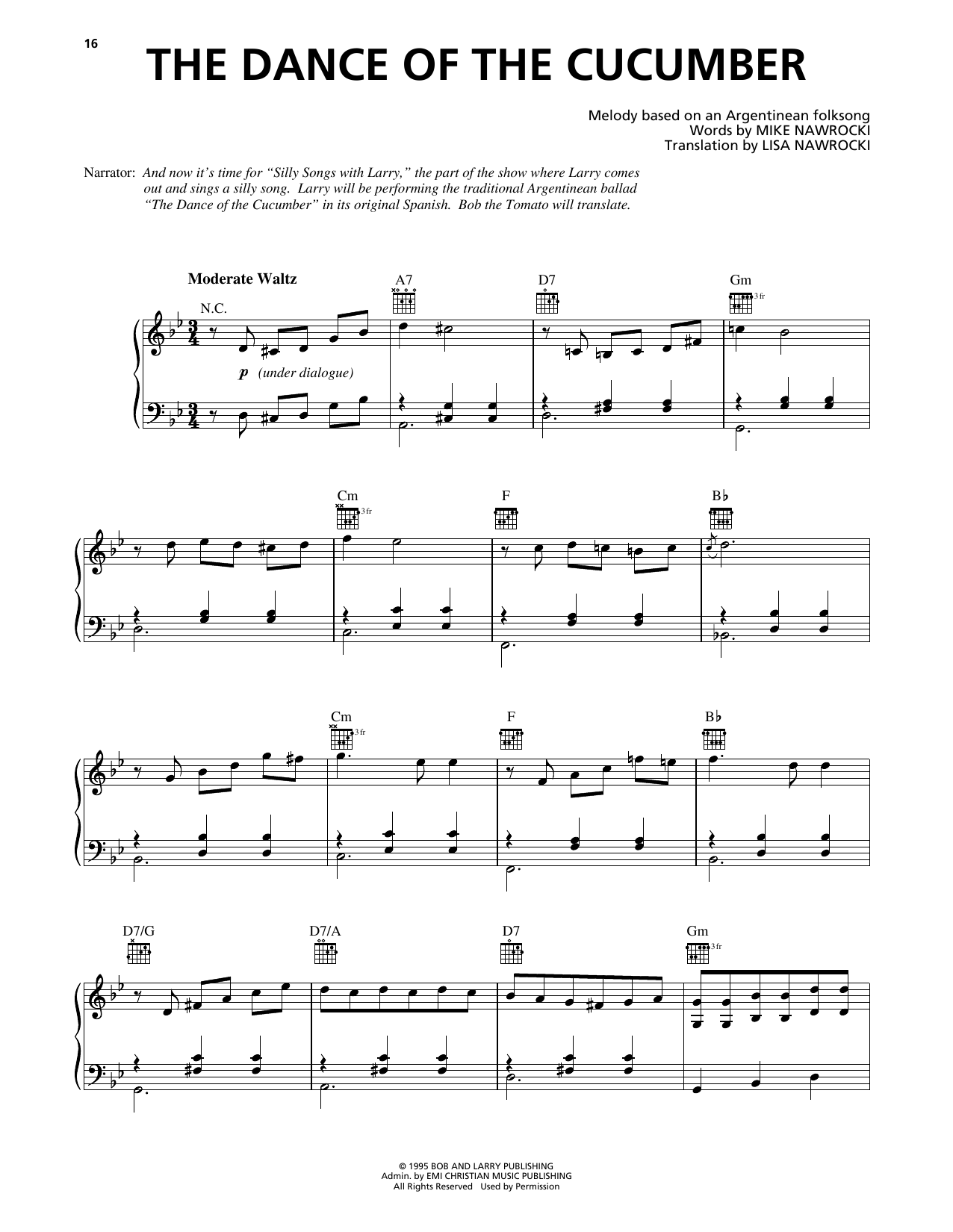 Produktbild zu: The Dance Of The Cucumber (from VeggieTales)