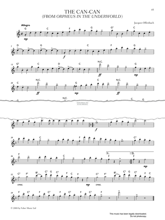 Product gallery: Page 1 of 1 The Can-Can (from 'Orpheus in the Underworld'), Jacques Offenbach