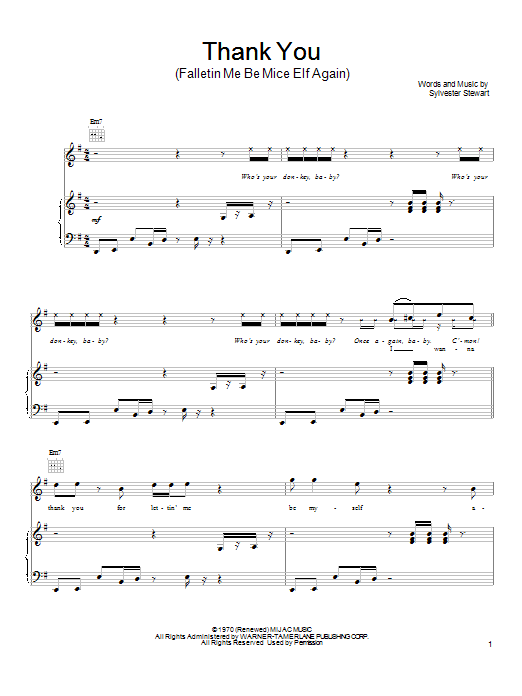 Produktbild zu: Thank You (Falletin Me Be Mice Elf Again)