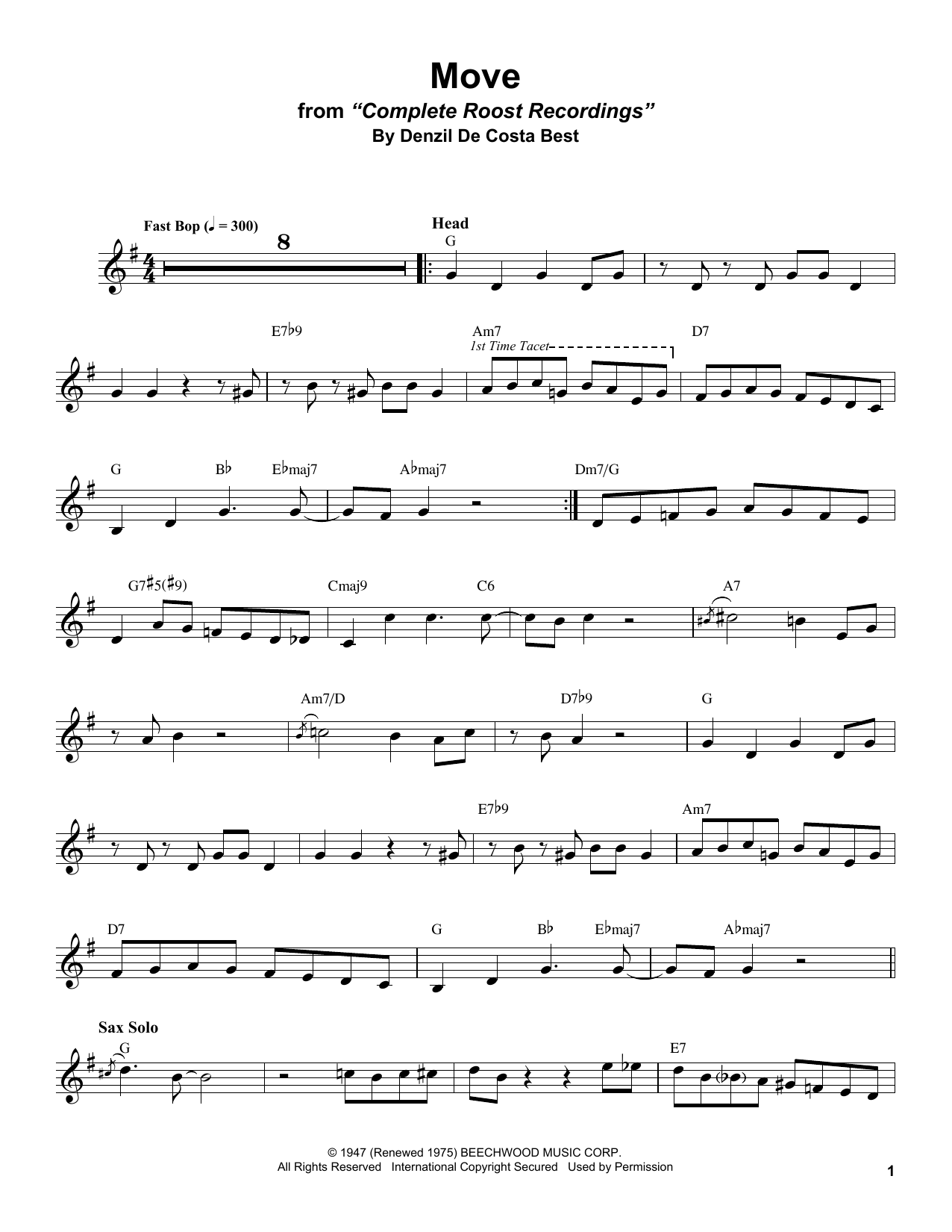 Product gallery: Page 1 of 1 Move, Stan Getz