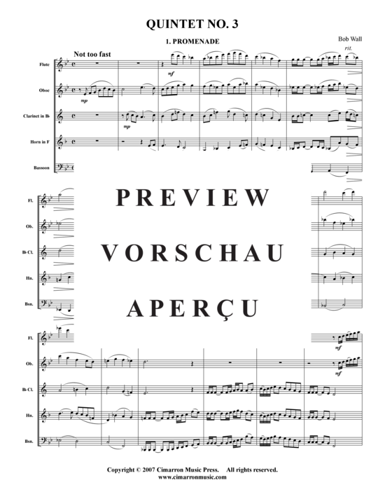 Produktgalerie: Seite 2 von 21 Quintett 3 Sätze , , (Holzbläser-Quintett)