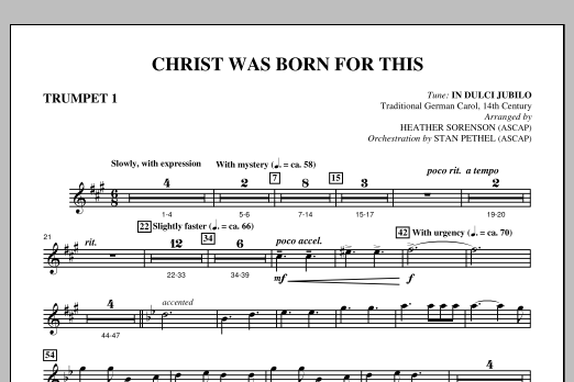 Produktbild zu: Christ Was Born For This - Bb Trumpet 1