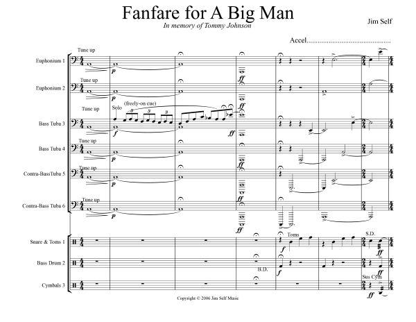 Produktgalerie: Seite 1 von 11 Fanfare for a Big Man, , (Tuba Ensemble EETTTT + Percussion)