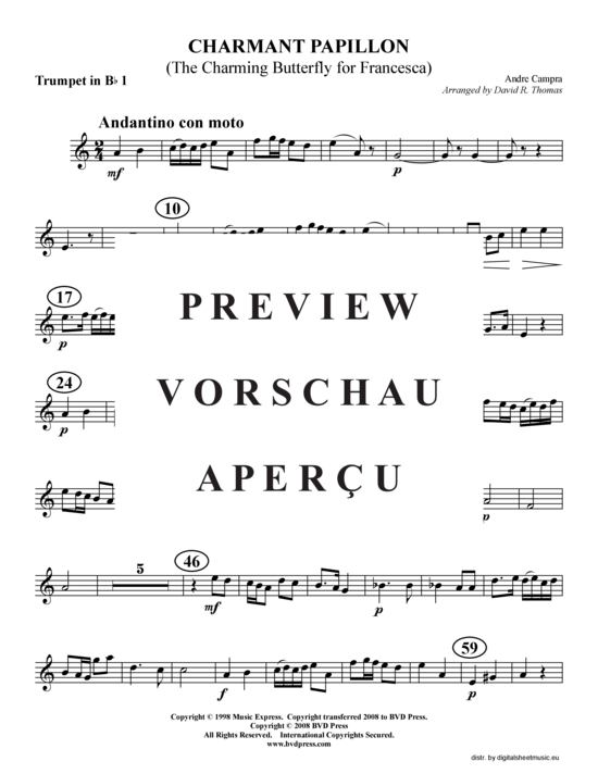 gallery: Charmant papillon (2xTromp in B, Horn in F (Pos) , , , Pos)