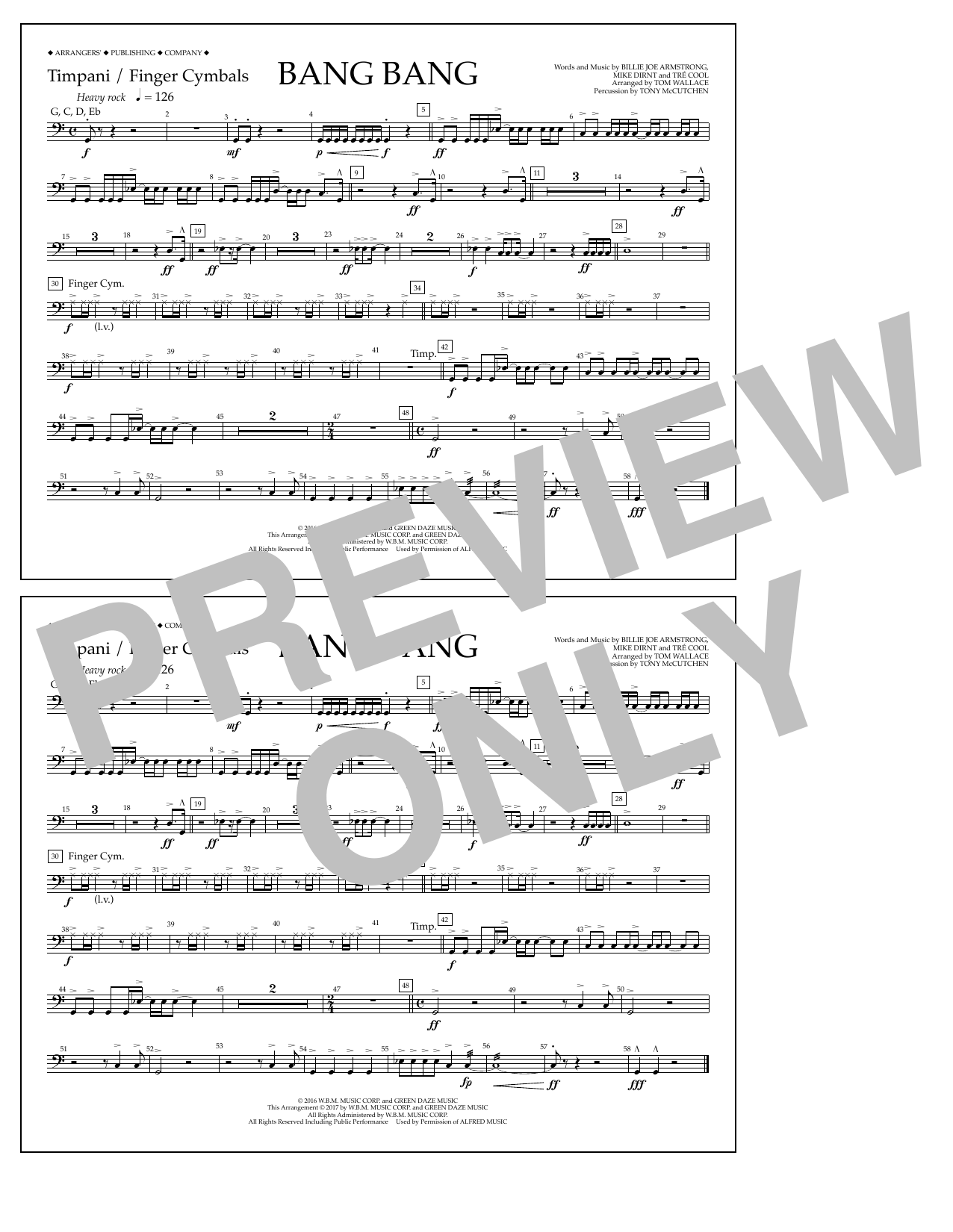 Produktgalerie: Seite 1 von 1 Bang Bang - Timpani/Finger Cym., Tom Wallace, Ensemble