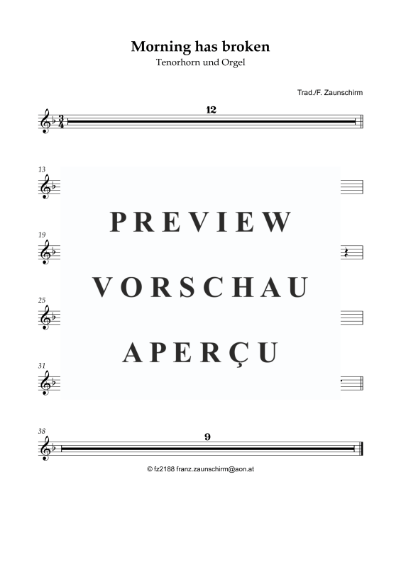 Produktgalerie: Seite 5 von 7 Morning has broken, , Tenorhorn und Orgel